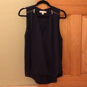 Michael Kors Navy Wrap Tank